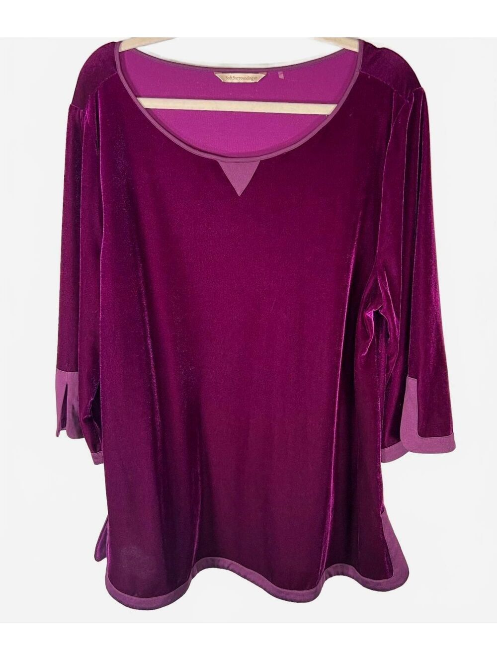 Soft Surroundings Purple Velvet Weekender Tunic - Whimsigoth Luxe Comfort